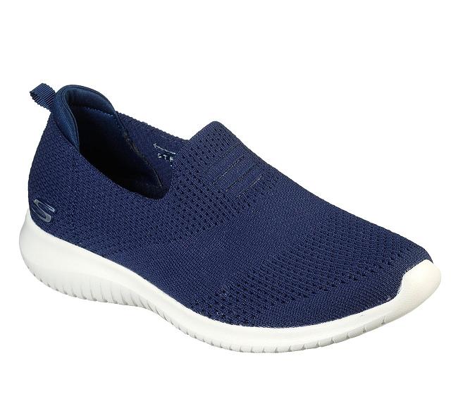 Zapatillas Skechers Mujer - Ultra Flex Azul Marino FUMHN3954
